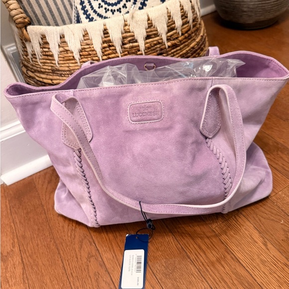 Lucchese Handbags - Lucchese Soft Purple Suede Tote